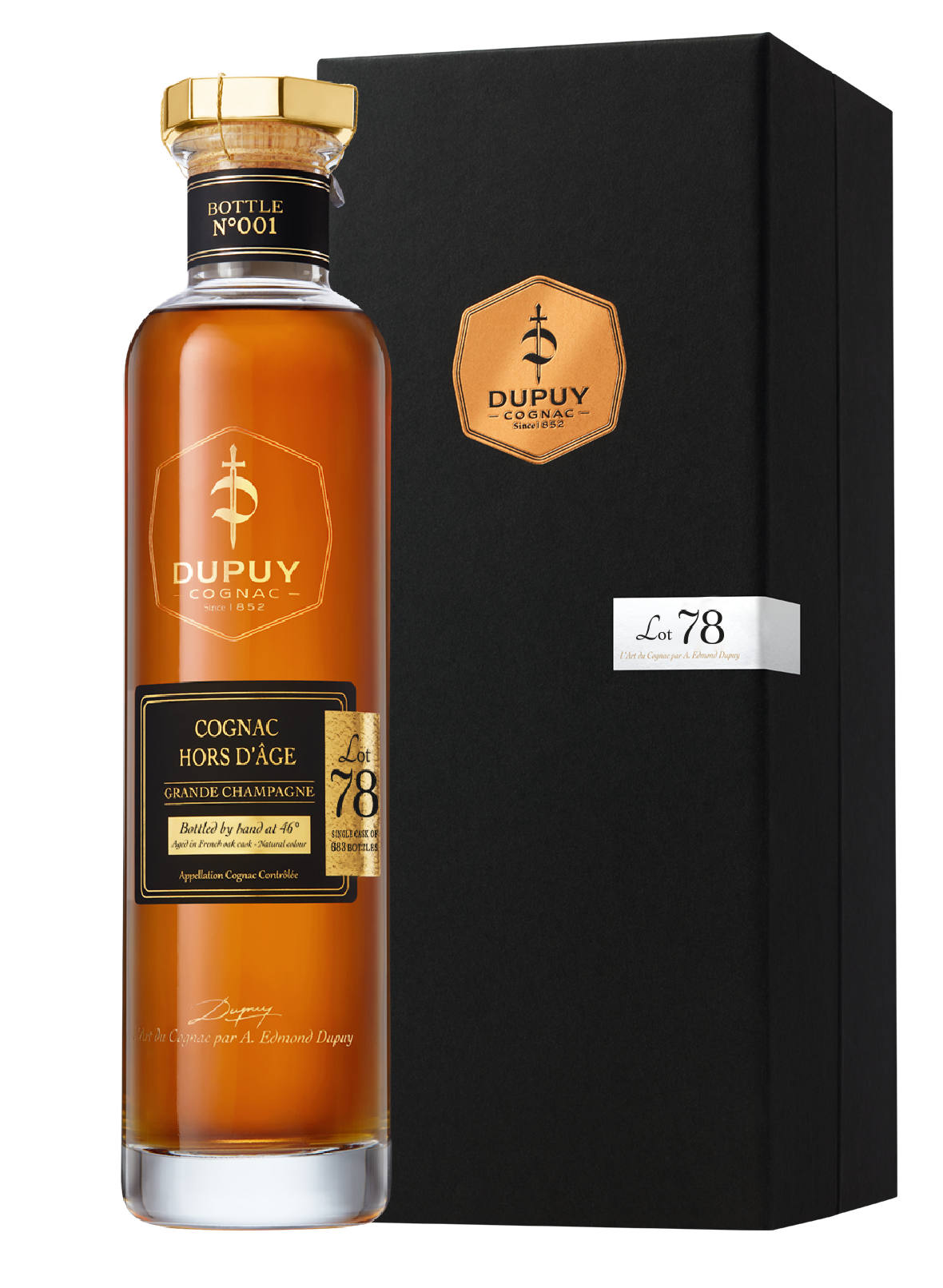 Dupuy Hors d'Age Cognac Grande Champagne  Lot 78 46% 0.7l in deluxe
