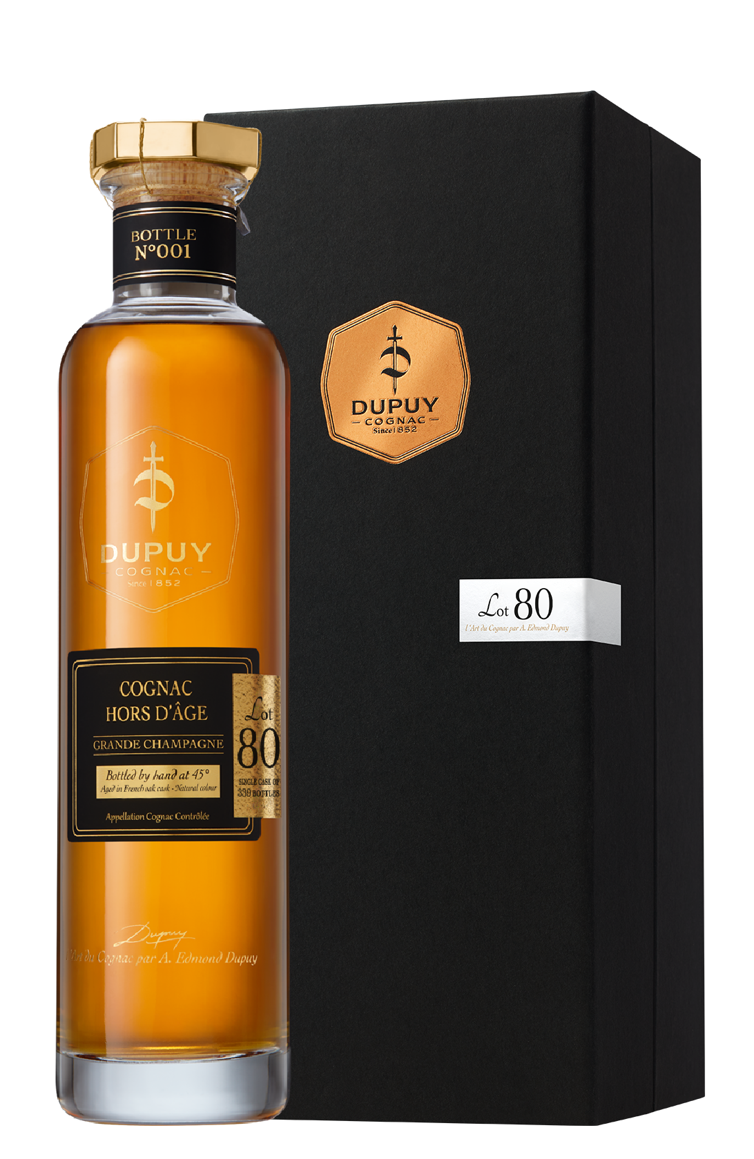 Dupuy Hors d'Age Cognac Grande Champagne  Lot 80 45% 0.7l in deluxe